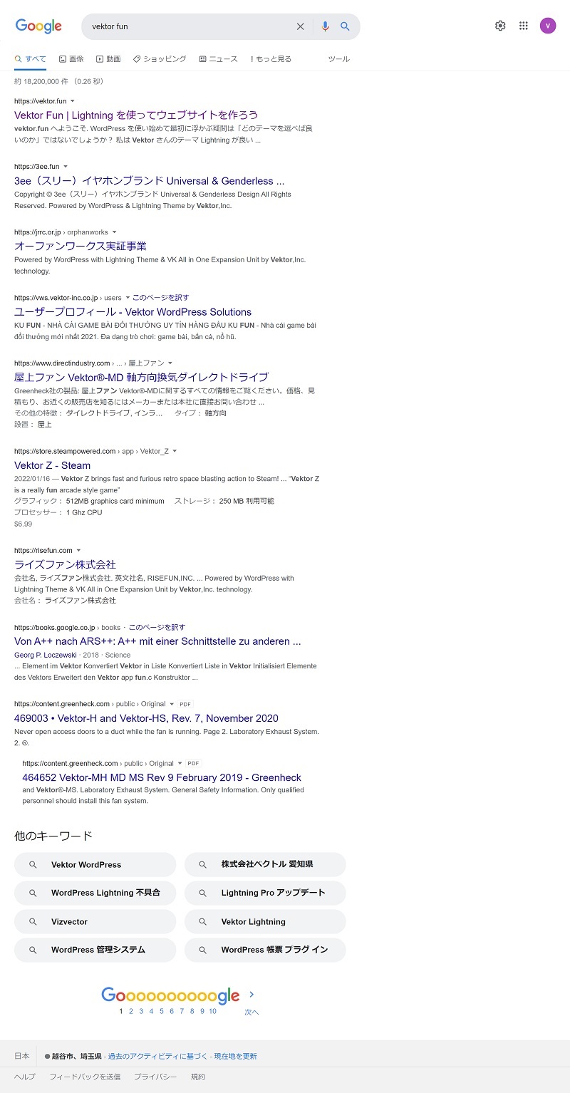 Google検索 Vektor Fun